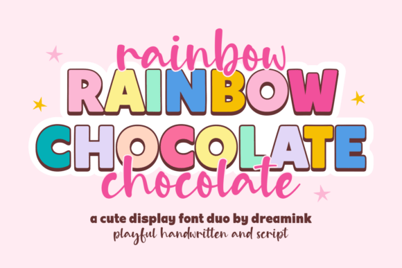 Discover the Playful Energy of Rainbow Chocolate Typography