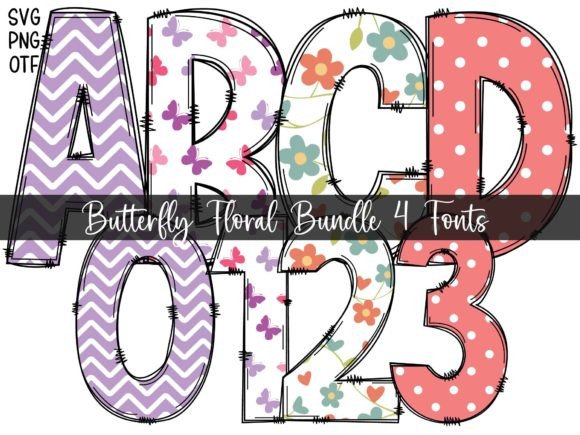Discover the Sweet Whimsy of Butterfly Floral Typography