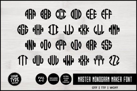 Master Monogram: A Font for Logos, Icons & Emblems