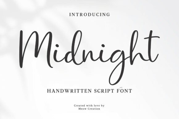 Midnight Script: A Modern Handwritten Font for Creative Projects