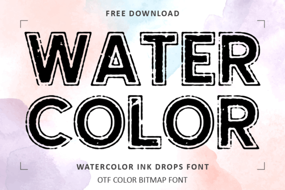 Watercolor Ink Drops: A Font That Feels Like Art