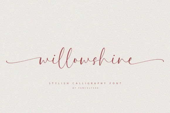 Willowshine: A Calligraphy Font for Modern, Joyful Design